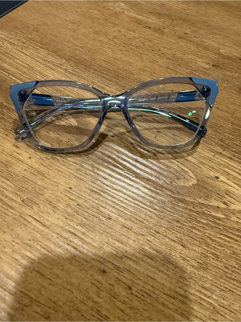 Armani Exchange AX3059 8286 Blue Cat Eye Eyeglasses Frames Women 54-15-140 FRAME